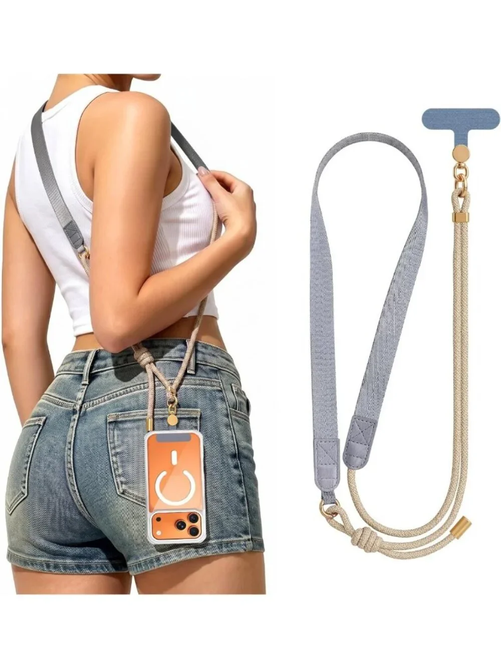 Adjustable Phone Lanyard Crossbody Strap for Travel & Outdoor | Anti-Theft Neck